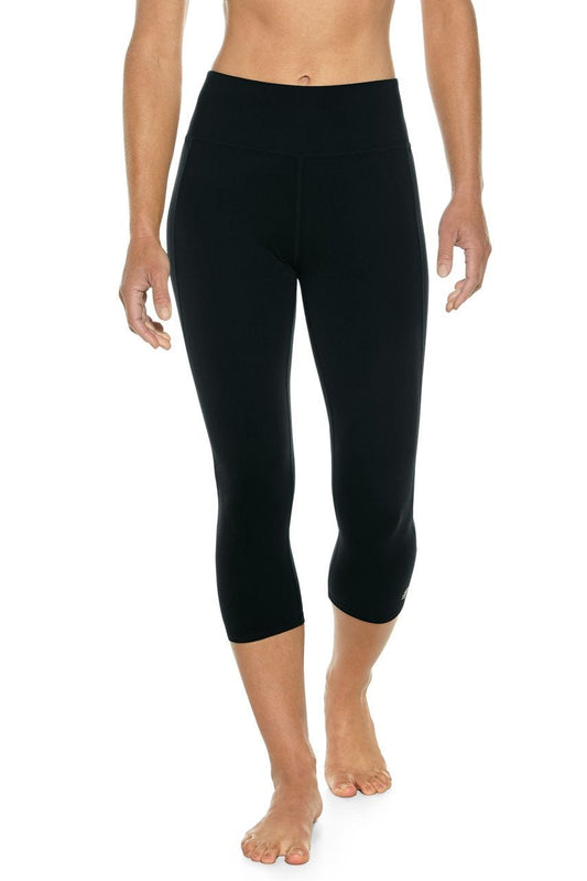 Capri de yoga Asana de tiro alto para mujer | Negro