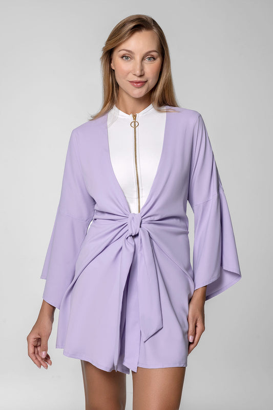 Pareo Ocean Drive para mujer con nudo frontal | Lavanda