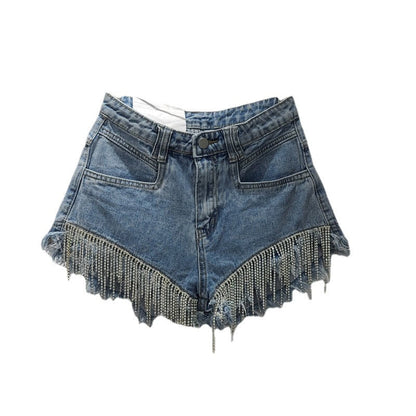 2023 Summer High-Waisted Ripped Denim Shorts for Women