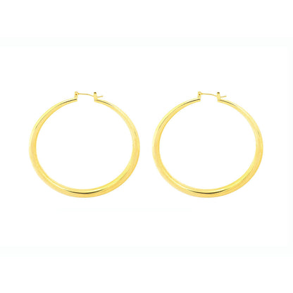 14K Gold Graduated Classic Hoop Earring