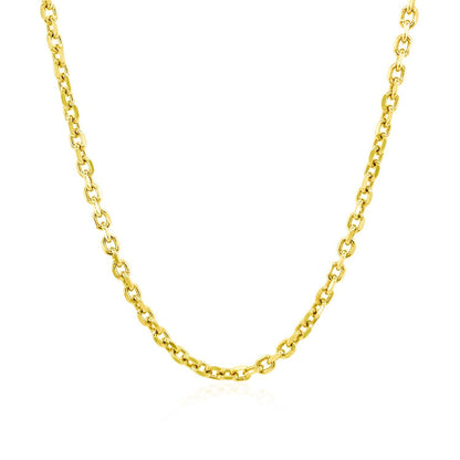 2.3mm 14k Yellow Gold Diamond Cut Cable Link Chain