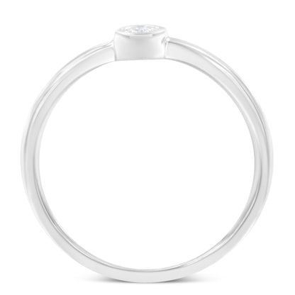.925 Sterling Silver Miracle Set Diamond Accent Promise Ring (J-K Color, I1-I2 Clarity) - Size 6