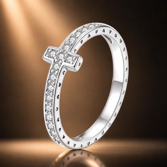 Bague en argent sterling 925 et moissanite, taille 6