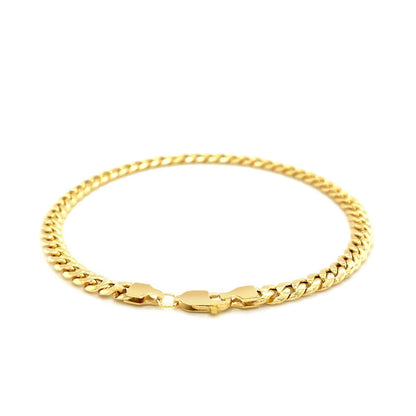 10k Yellow Gold Miami Cuban Semi Solid Bracelet (4.50 mm)