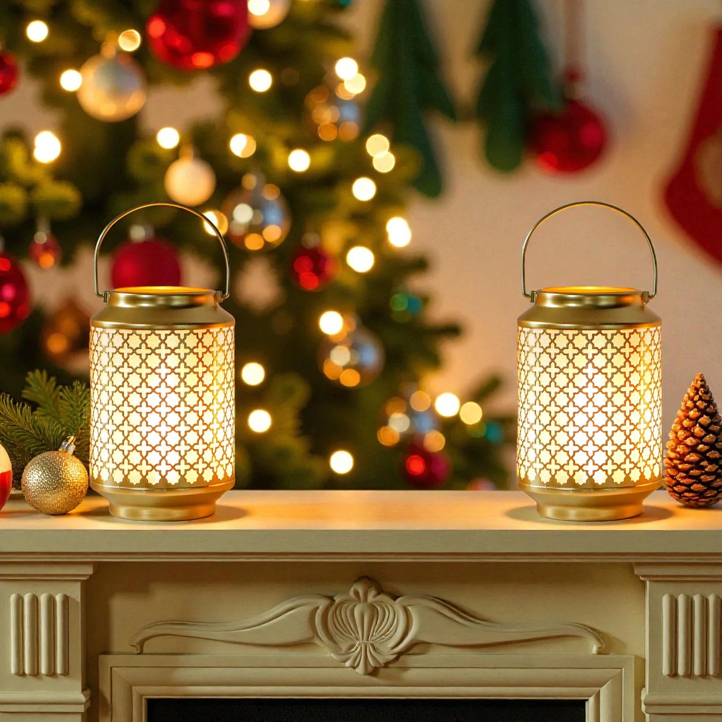 Metal Battery Operated Lamp 7.5'' High Cordless Decorative Lamp