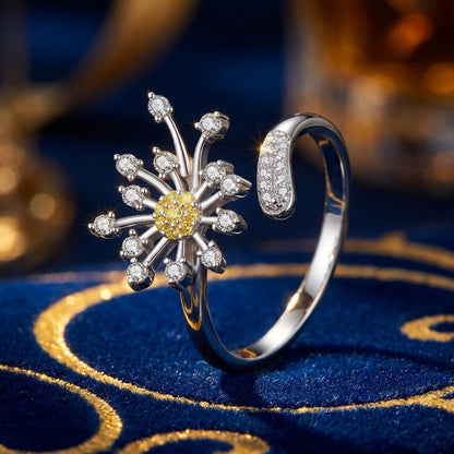 925 Sterling Silver Ring with Plated Platinum and Pavé Setting CZ