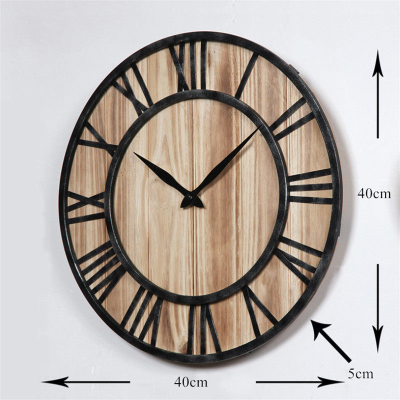 Retro wall clock creative metal decorative wall clock