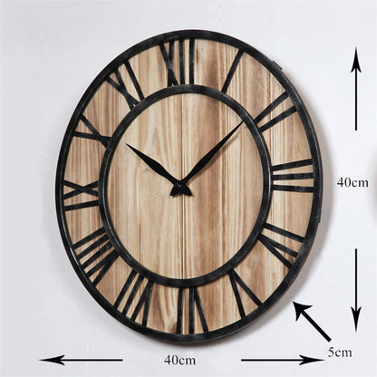 Retro wall clock creative metal decorative wall clock