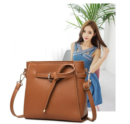 Vintage Lychee Pattern Four-Piece Mother-Daughter Bag Set