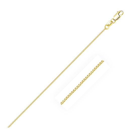 Chaîne classique en or jaune 14 carats de 0,6 mm