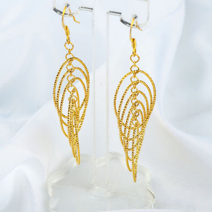 RMZ GOLD NYC 14K Gold Chandelier Hanging Earrings