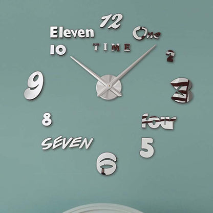 Simple Creative Clock Wall Sticker Diy Wall Clock