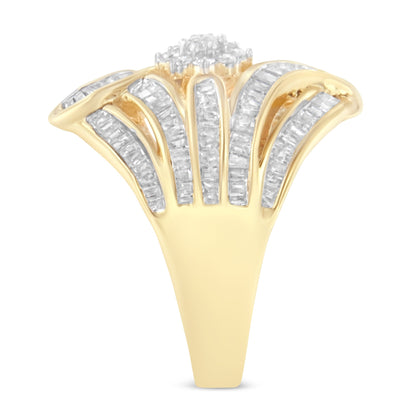 10K Yellow Gold Diamond Ring (1 Cttw, I-J Color, I2-I3 Clarity) - Size 7