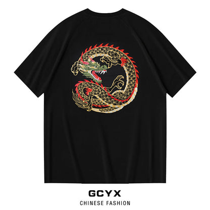 Men's Cotton Short-Sleeved Embroidered T-Shirt 2024