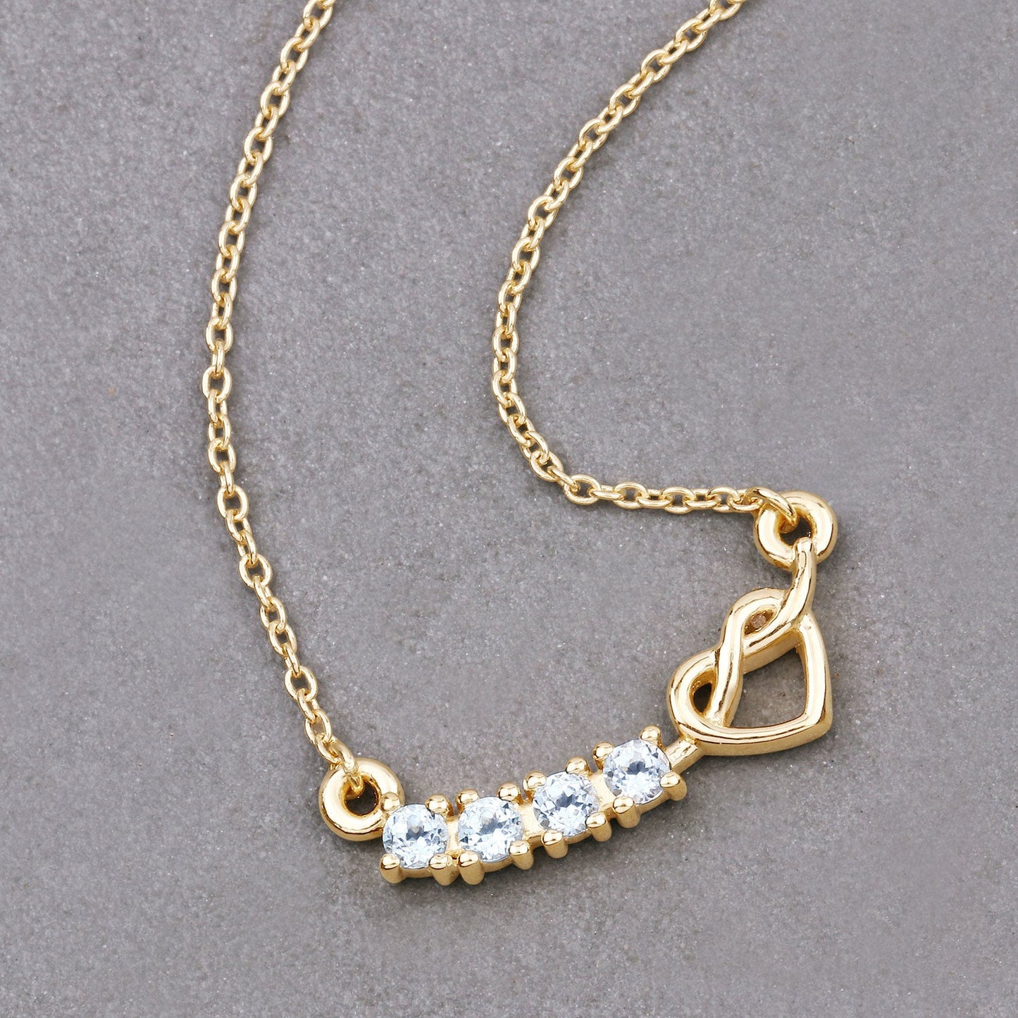 0.24 Carat Genuine Aquamarine .925 Sterling Silver Necklace
