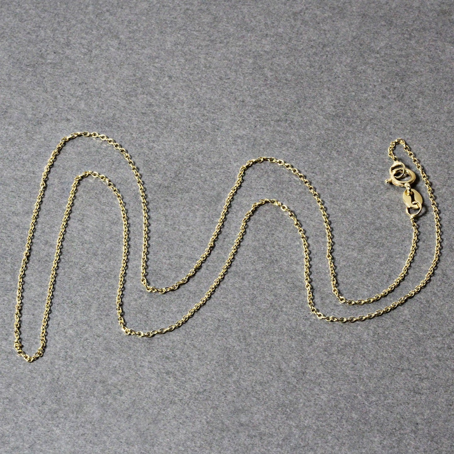 14k Yellow Gold Diamond Cut Cable Link Chain 0.8mm