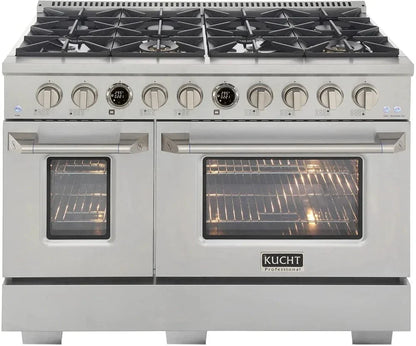 Kucht KX Series 48" Freestanding Dual Fuel Range Liquid Propane KXP48-SS/LP