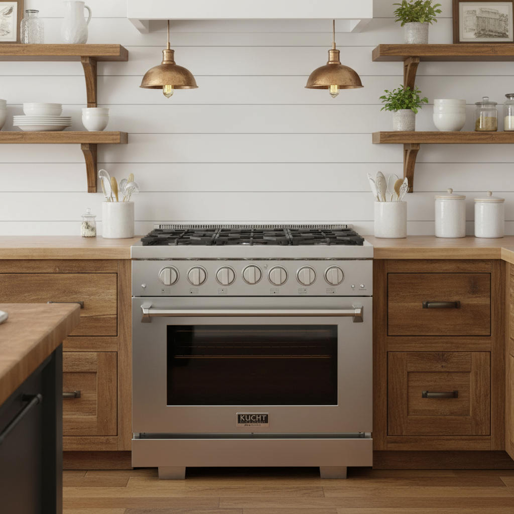 Kucht 36" Freestanding Professional Gas Range Liquid Propane KFX3600X/LP-S