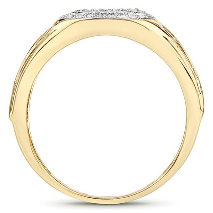 0.24 Carat Genuine White Diamond .925 Sterling Silver Ring