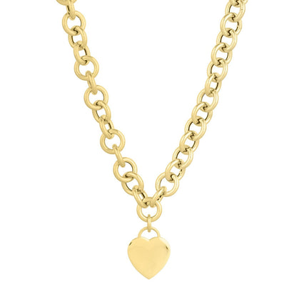 14k Yellow Gold Rolo Link Necklace (11.40 mm)