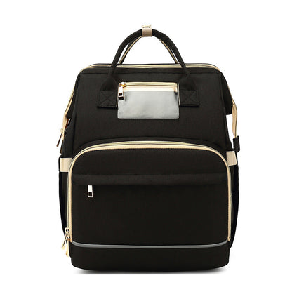 Large Capacity Mother and Baby Bag with Folding Crib