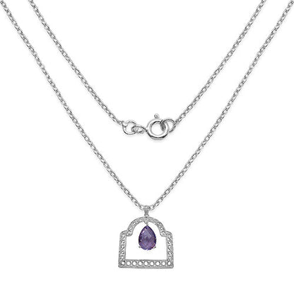 10.70 Carat Genuine Amethyst .925 Sterling Silver Pendant