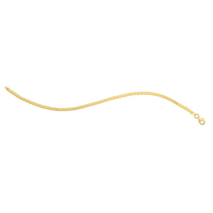 14k Yellow Gold 7 inch Mini Cube Bracelet (2.60 mm)