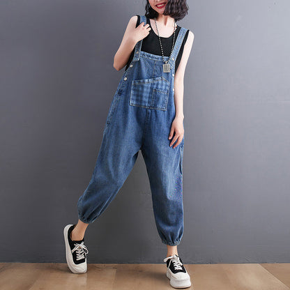 Elegant Women's Summer Loose Wide Leg Denim Pants