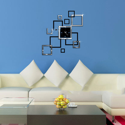 Creative DIY Personality Wall Clock Square Combination Clock