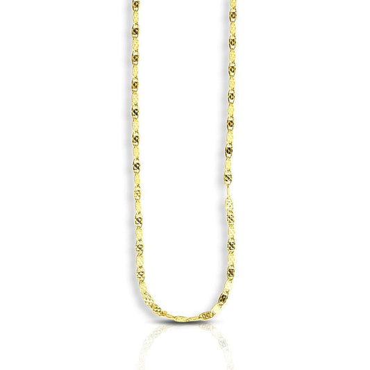 Chaîne Valentino en or jaune 14 carats étincelante (1,70 mm)