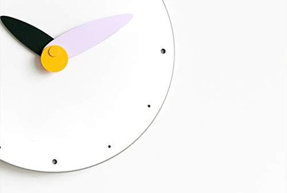Stephanie Imports Modern Minimalist Purple & Black Wall Clock
