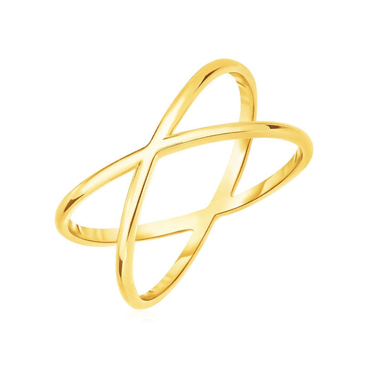 Bague en Or Jaune 14k Poli Profil X
