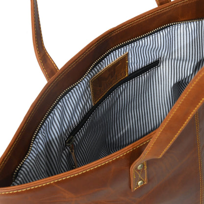 The Kim Tote Bag- Cocoa Brown