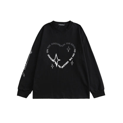 Women's Round Neck Loose Long Sleeve T-shirt