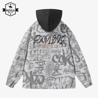 Men's Oversized Baseball Jackets - Retro Patchwork Style