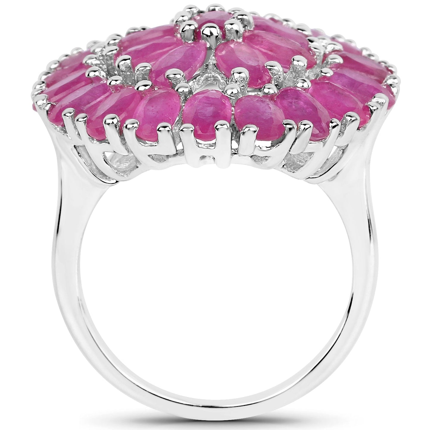 8.10 Carat Genuine Ruby .925 Sterling Silver Ring