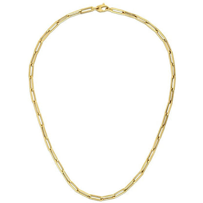 14K Yellow Gold Bold Paperclip Chain (4.2 mm)