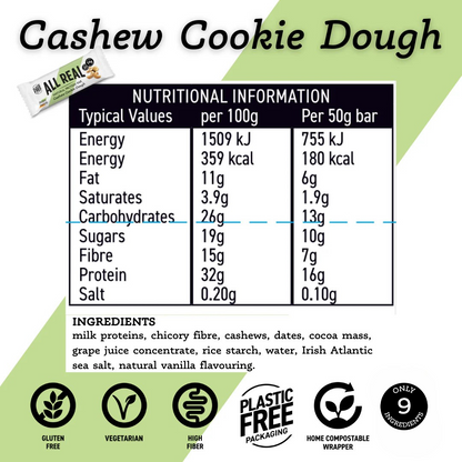 Cashew Cookie Dough Protein Bar 50g x 12 bars