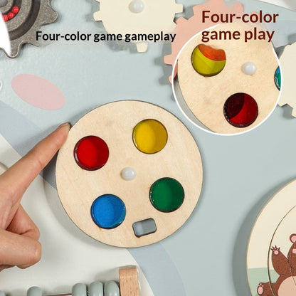 Kids Bedroom Busy Board Educational Wooden Toy