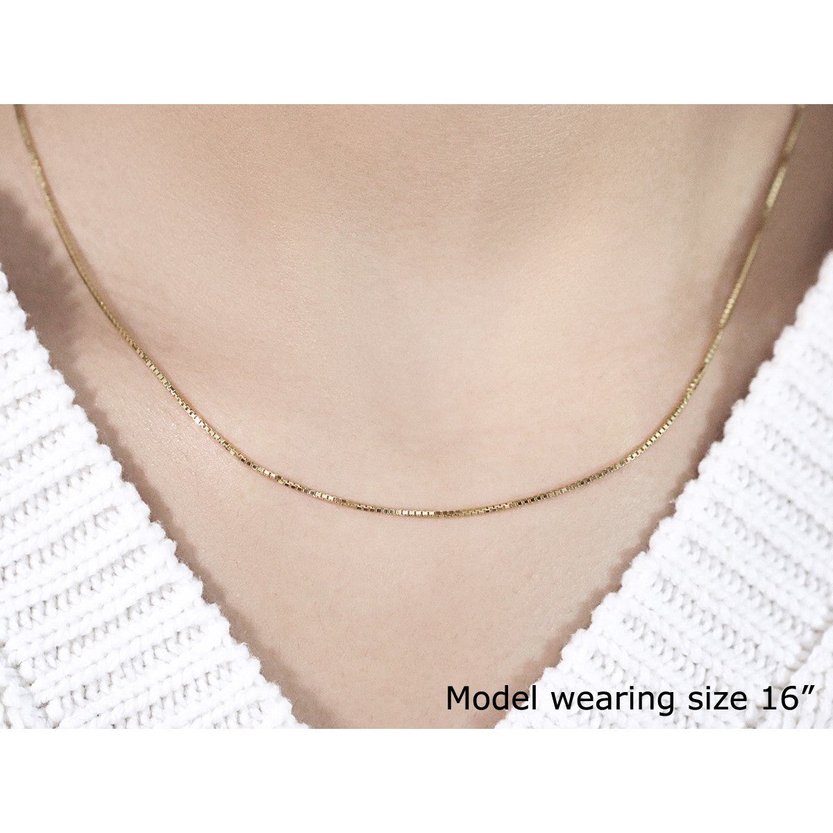 14k Yellow Gold Octagonal Box Chain 1.0mm