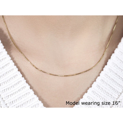 14k Yellow Gold Octagonal Box Chain 1.0mm