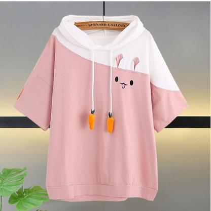 Japanese Style 2019 Cute Colorful Rabbit T-Shirt