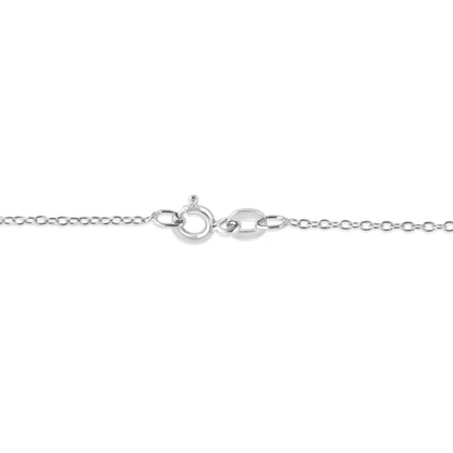 .925 Sterling Silver 1/6 Cttw Round Brilliant-Cut Diamond Accented Open Heart with Love 18" Pendant Necklace (H-I Color, I1-I2 Clarity)