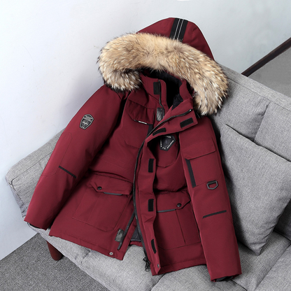 Winter Fur Collar Hooded Jacket