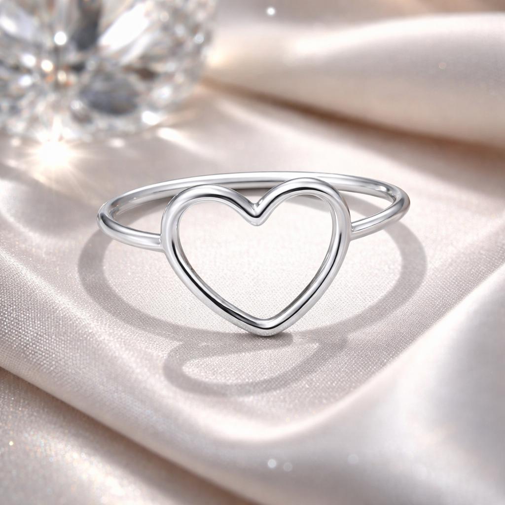 925 Sterling Silver Plated Platinum Ring Size 6.0 for Women