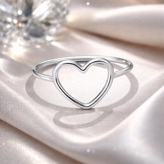 925 Sterling Silver Plated Platinum Ring Size 6.0 for Women