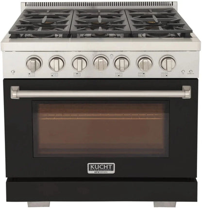 Kucht 36" Freestanding Professional Gas Range KFX3600X-BK