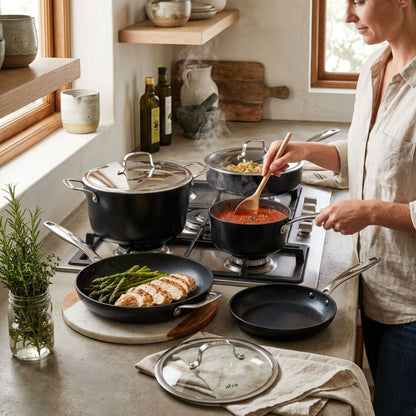 Ceramic Nonstick Cookware Set, 12-Piece