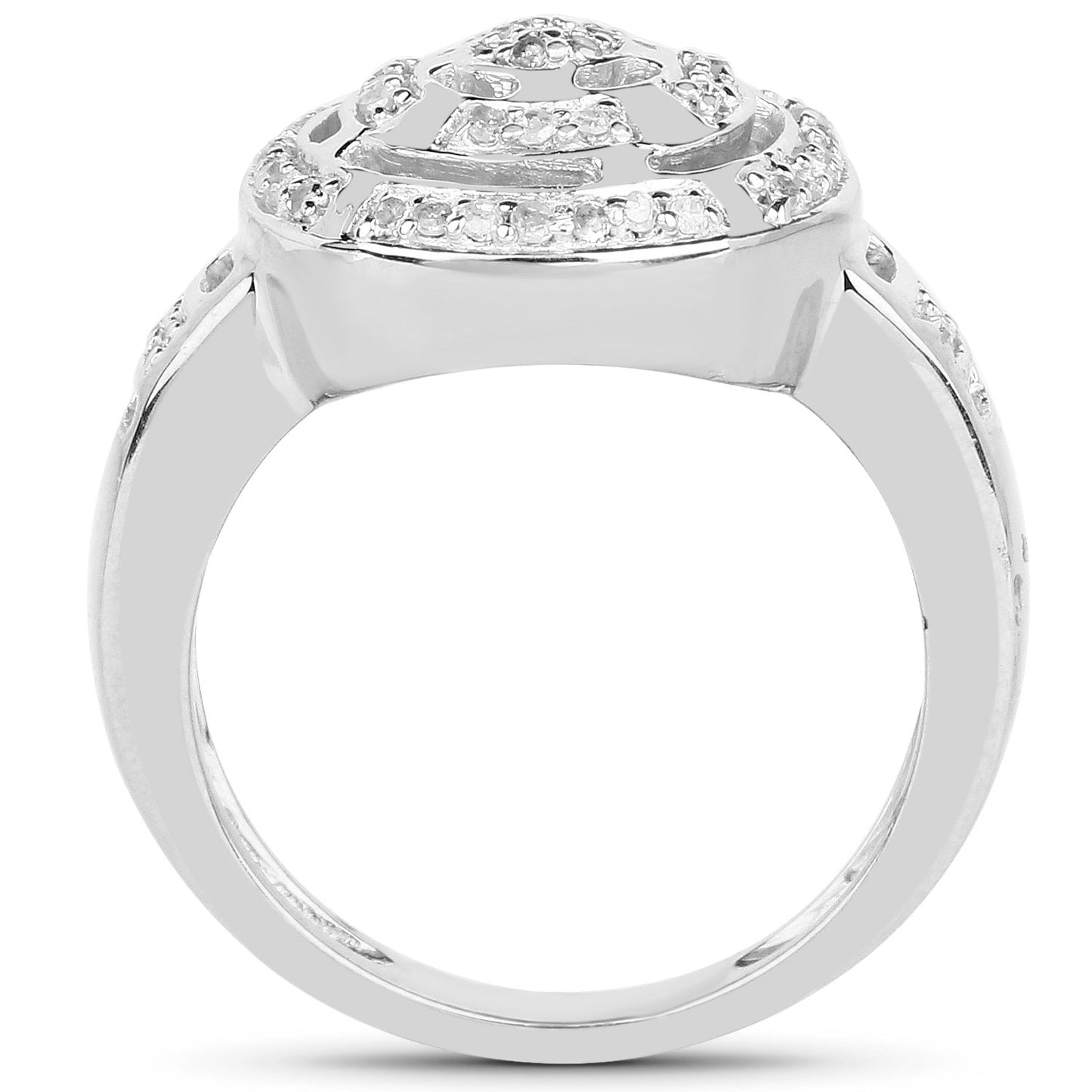 14K Yellow Gold Plated 0.21 Carat Genuine White Diamond .925 Sterling Silver Ring
