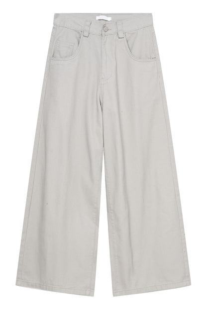 Wide Leg Jeans with Pockets